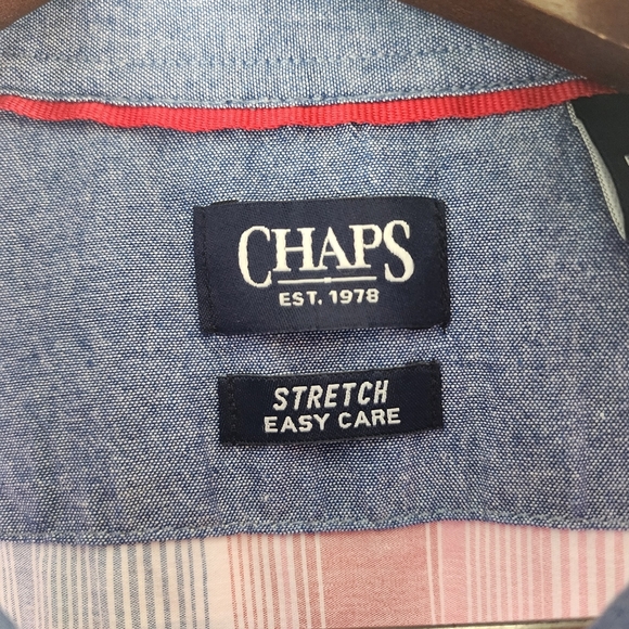Chaps Stretch Easy Care Short Sleeve Button Up Shirt Size XXL - Picture 2 of 6